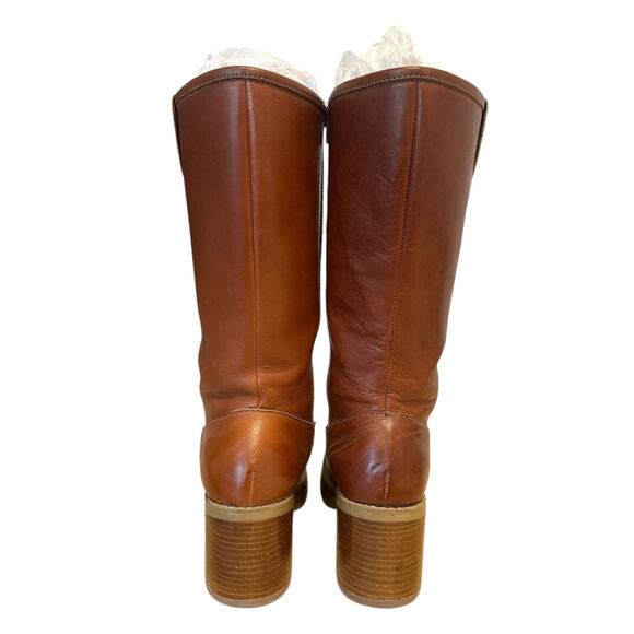 RARE Vintage Frye Dorian Brown Leather Platform Y2K Boots Size 8 - Picture 5 of 11